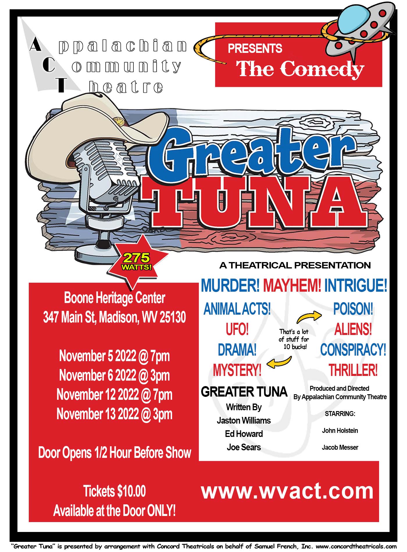 Greater Tuna Appalachian Community Theatre